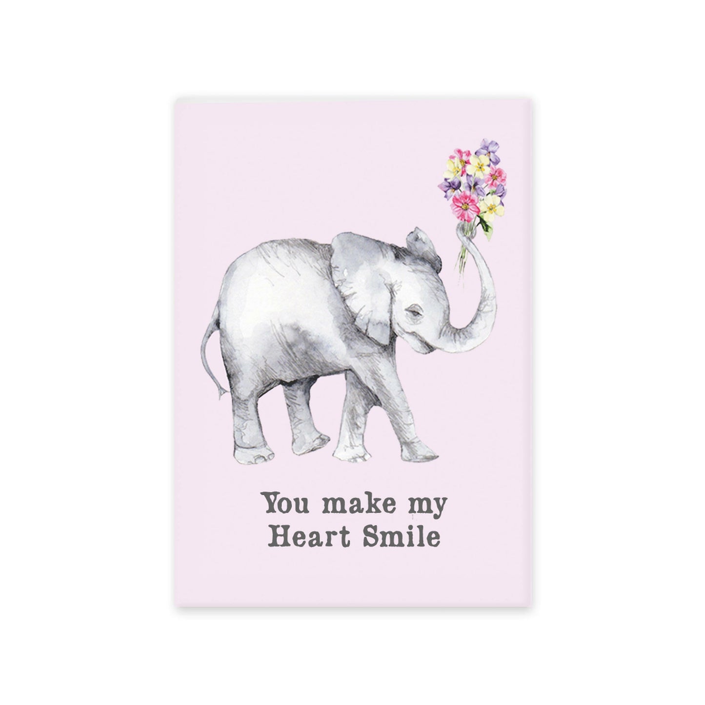 A6 Greeting Card & Magnet - Elephant Greeting & Note Cards Crumble and Core   