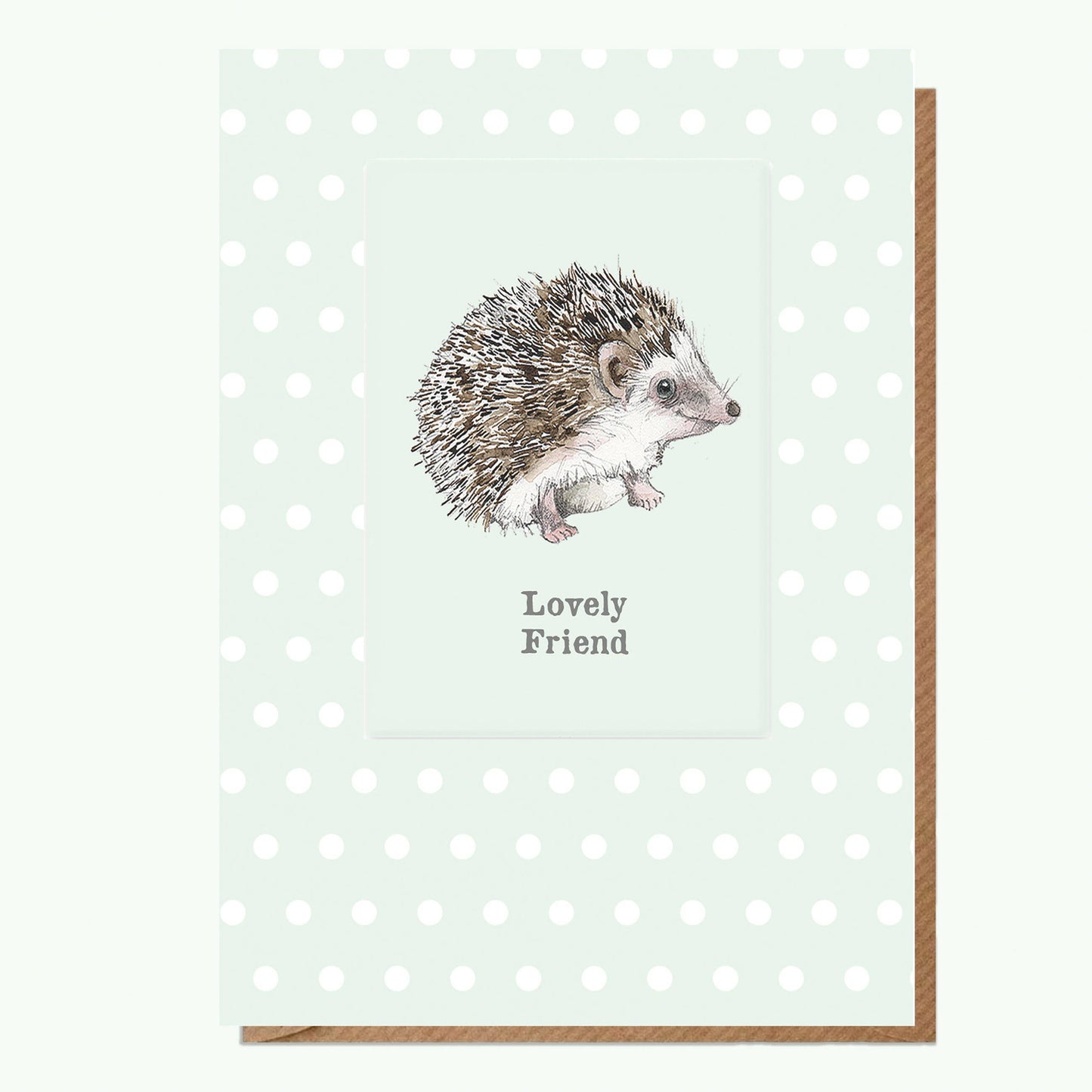 A6 Greeting Card with Magnet - Hedgehog Lovely Friend Greeting & Note Cards Crumble and Core   