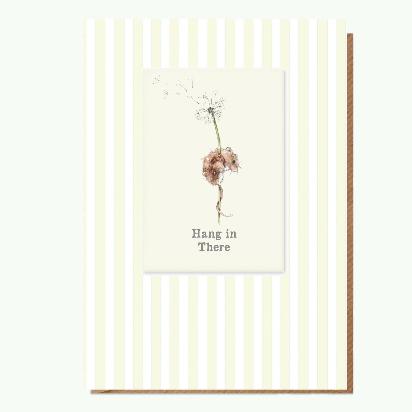 A6 Greeting Card with Magnet - Mouse Hang In There Greeting & Note Cards Crumble and Core   