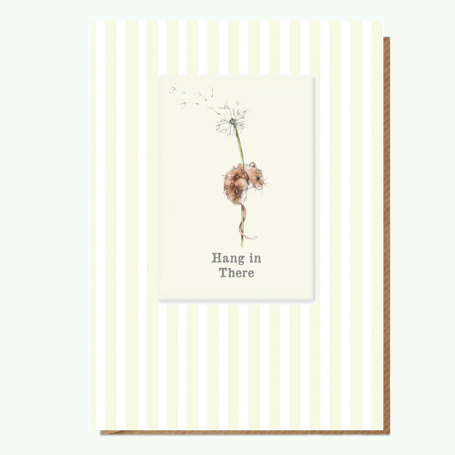 A6 Greeting Card with Magnet - Mouse Hang In There Greeting & Note Cards Crumble and Core   