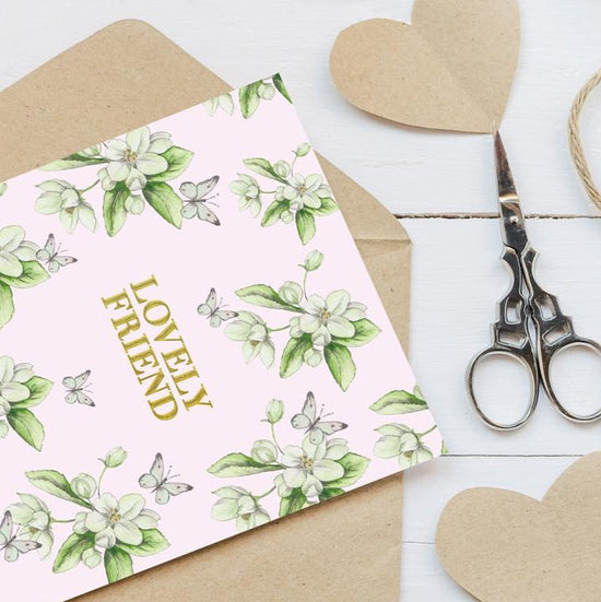 Floral Foiled Lovely Friend Card - Perfect for Showing your Appreciation