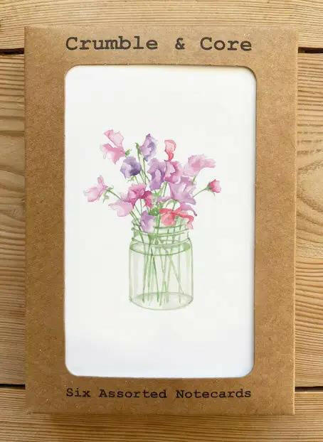 Boxed 'Floral' pack of assorted A6 cards Greeting & Note Cards Crumble and Core   