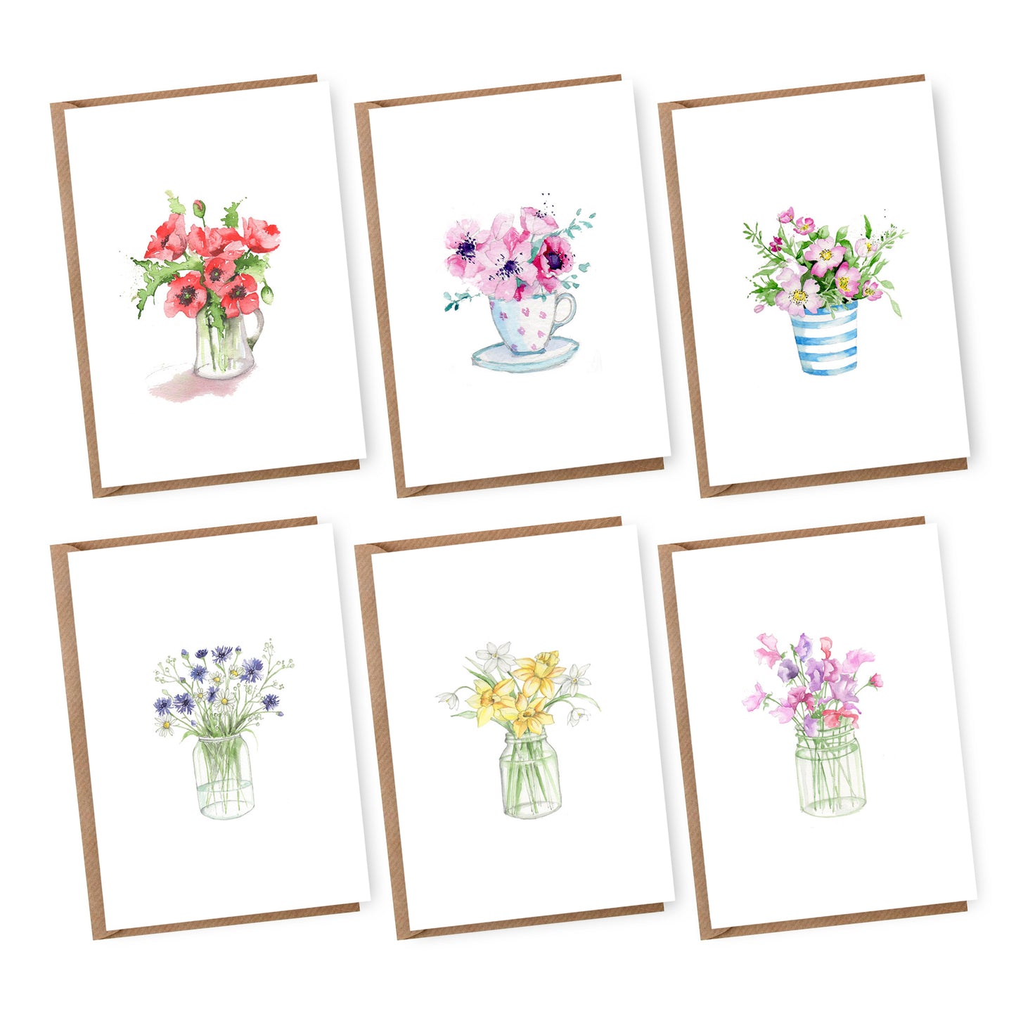 Boxed 'Floral' pack of assorted A6 cards