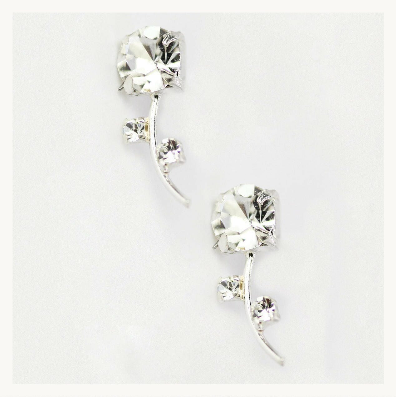 Sterling Silver Christmas Present Earrings Card and Gift Box