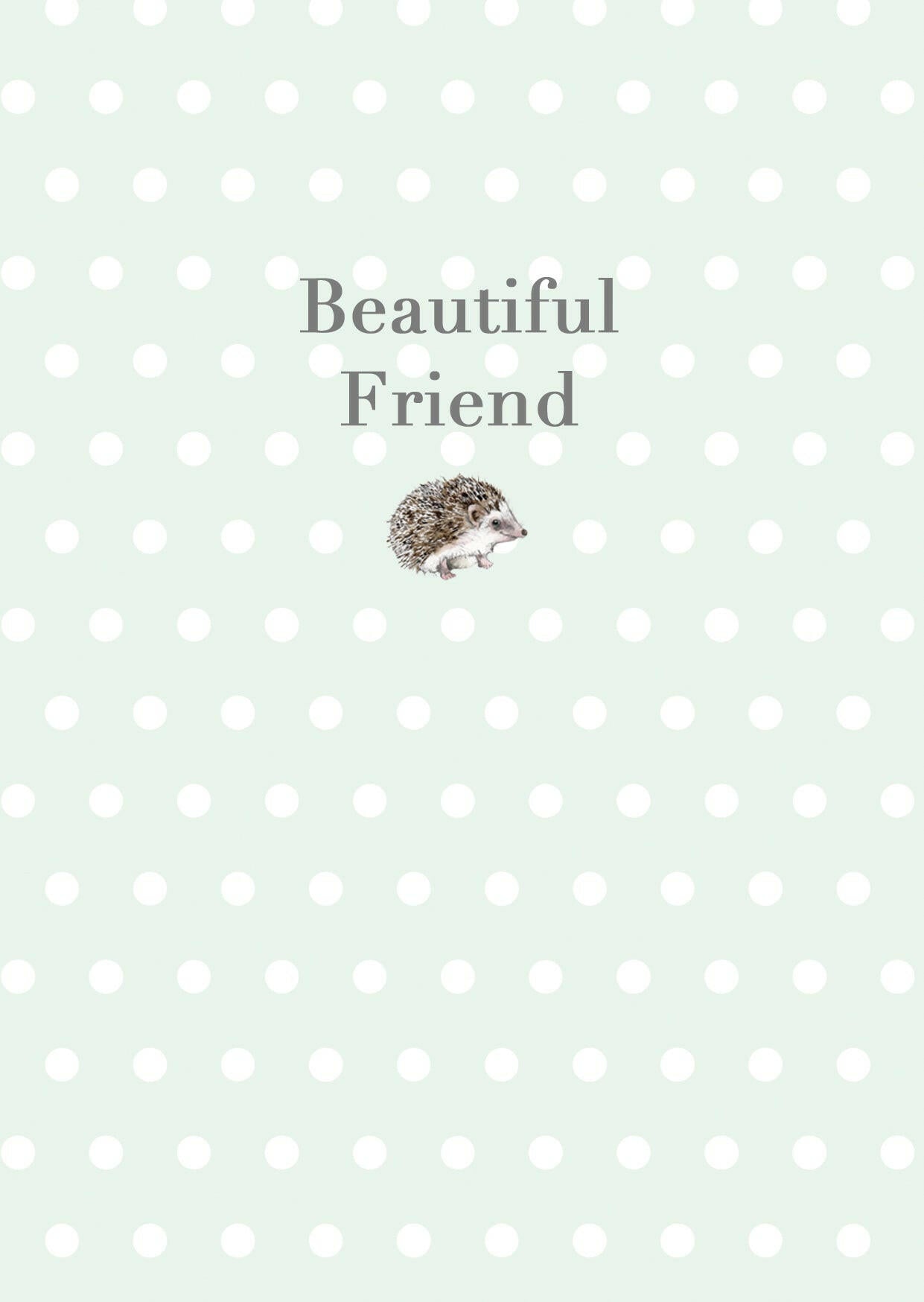 A6 Greeting Card with Ceramic Keepsake - Hedgehog Beautiful Friend Greeting & Note Cards Crumble and Core   