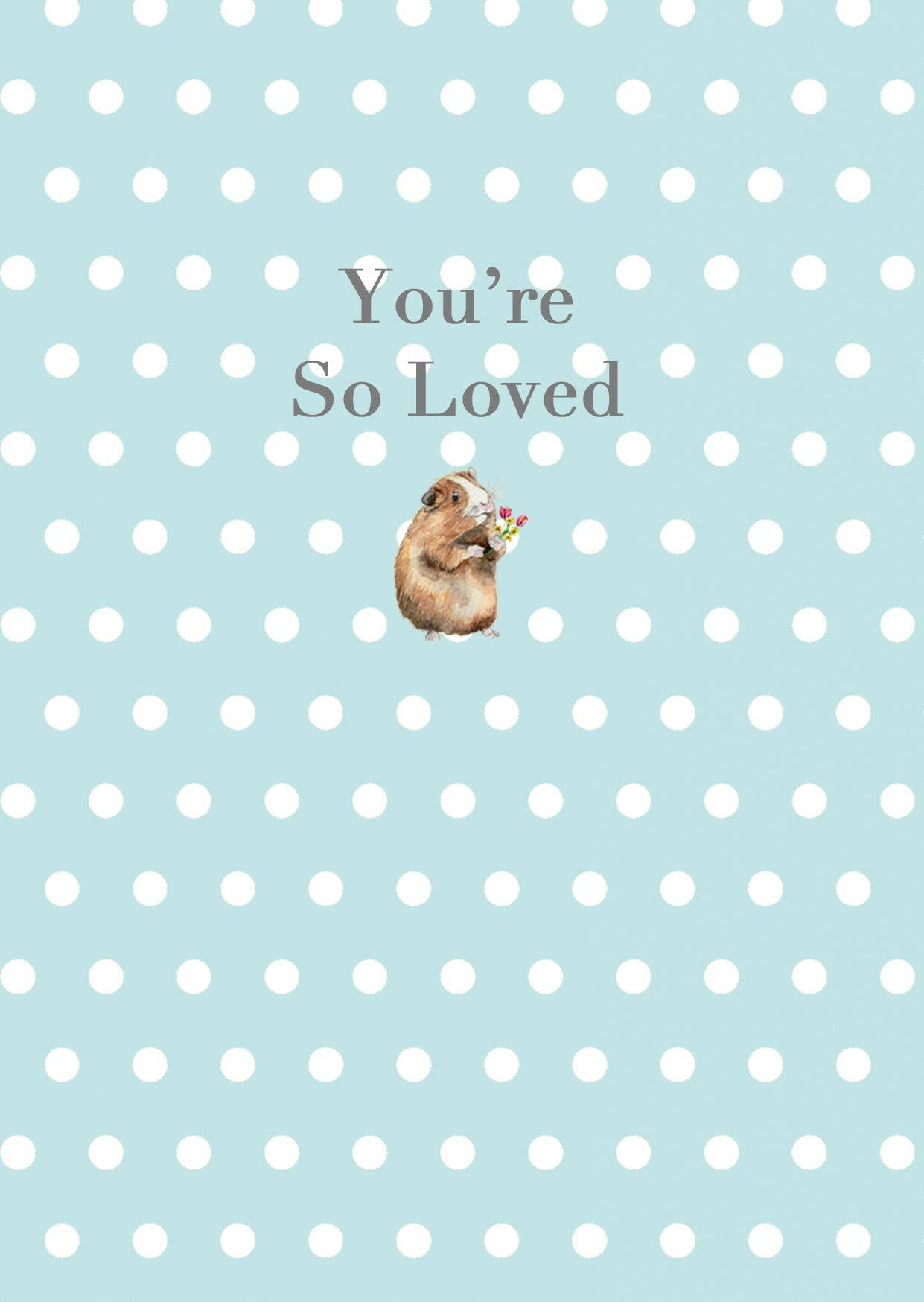 A6 Greeting Card with Ceramic Keepsake - Guinea Pig So Loved Greeting & Note Cards Crumble and Core   