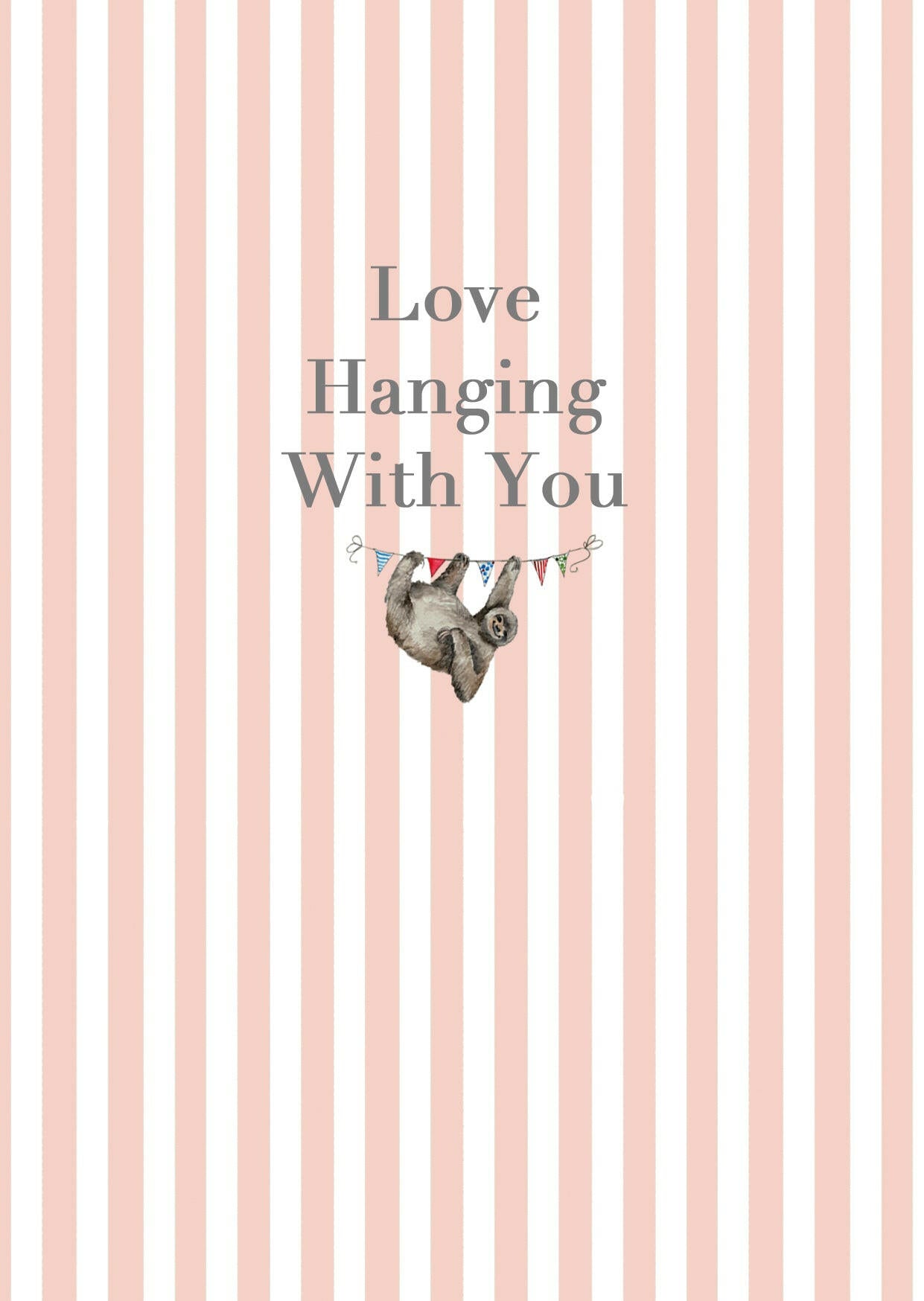 A6 Greeting Card with Ceramic Keepsake - Sloth Love Hanging Greeting & Note Cards Crumble and Core   