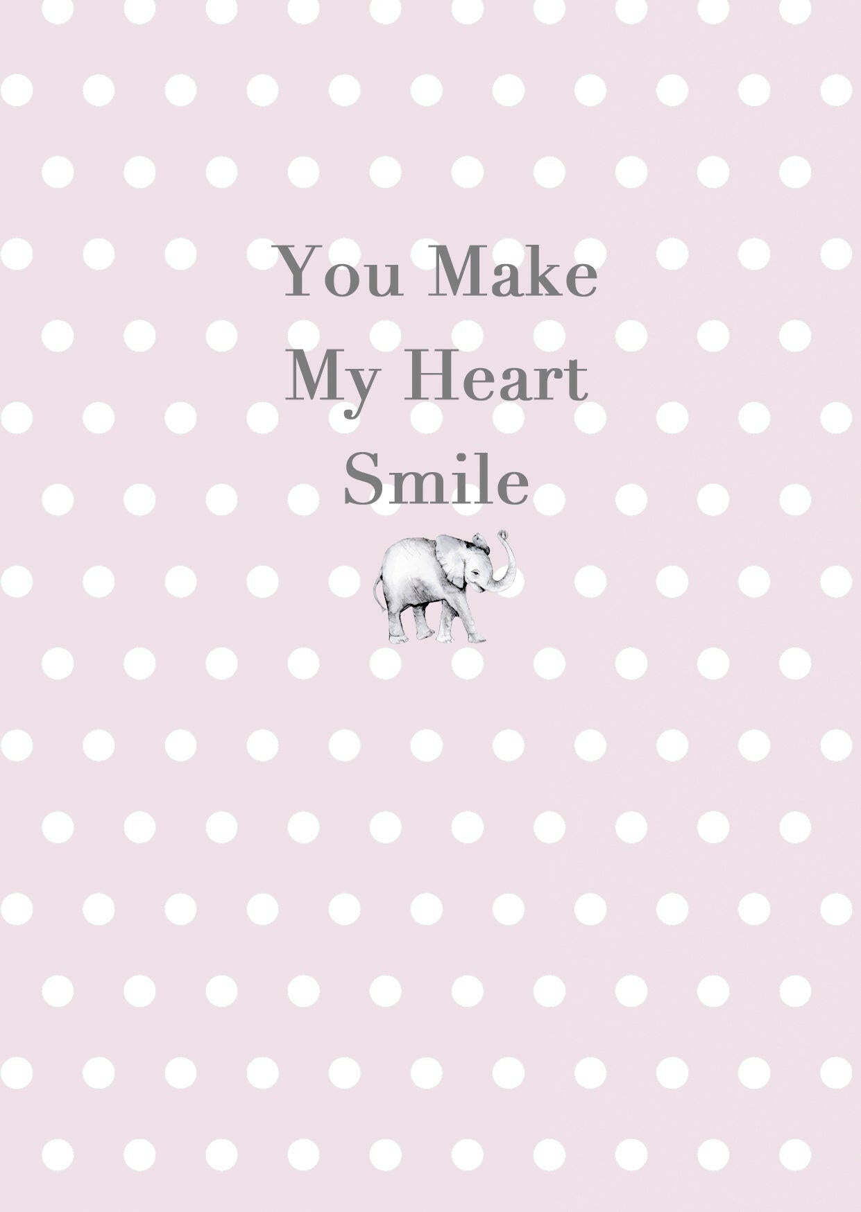 A6 Greeting Card with Ceramic Keepsake - Elephant Smile Greeting & Note Cards Crumble and Core   