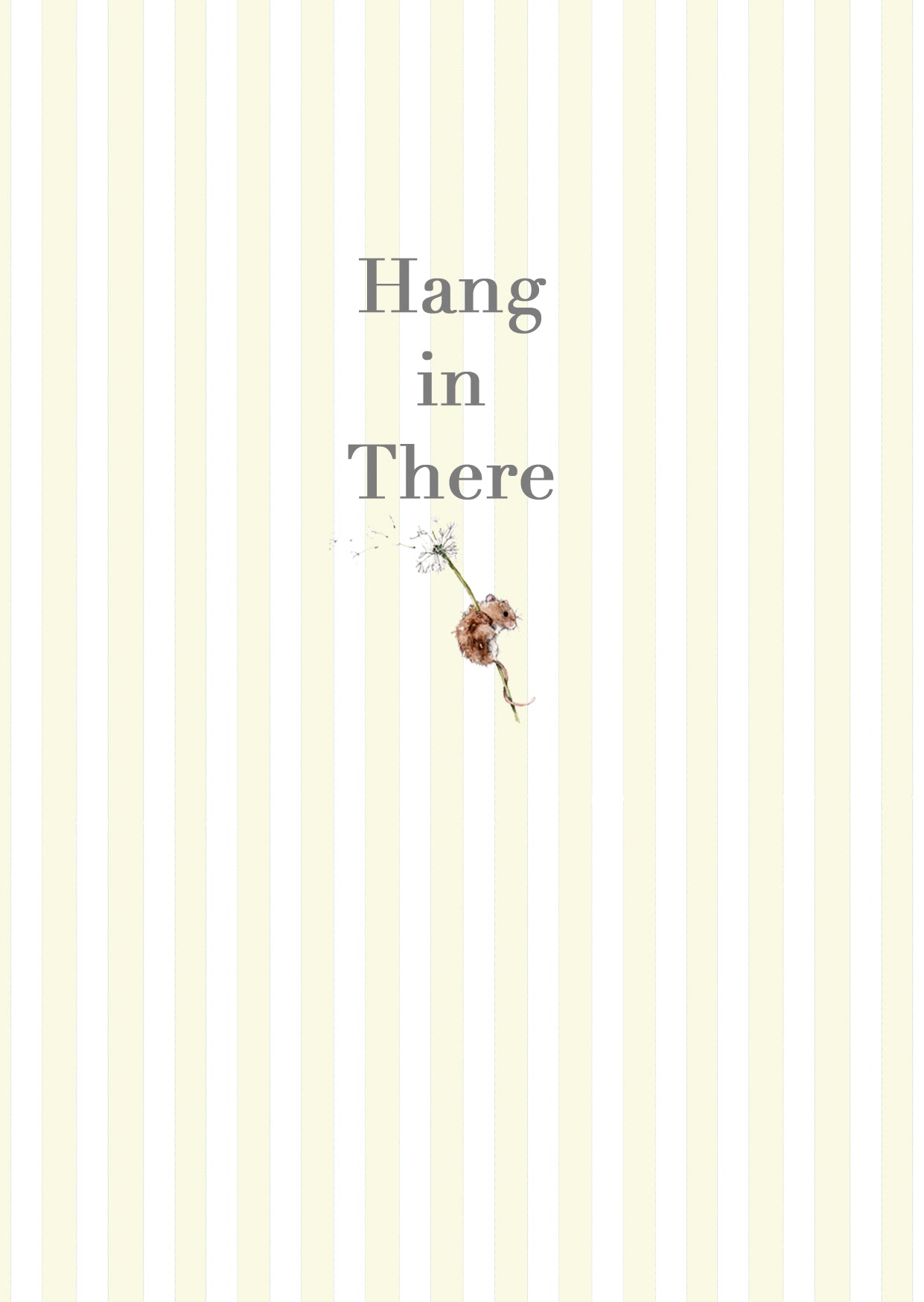 Ceramic Keepsake Hanging Decoration  - A6 Greeting Card with Ceramic Keepsake - Mouse Hang In There