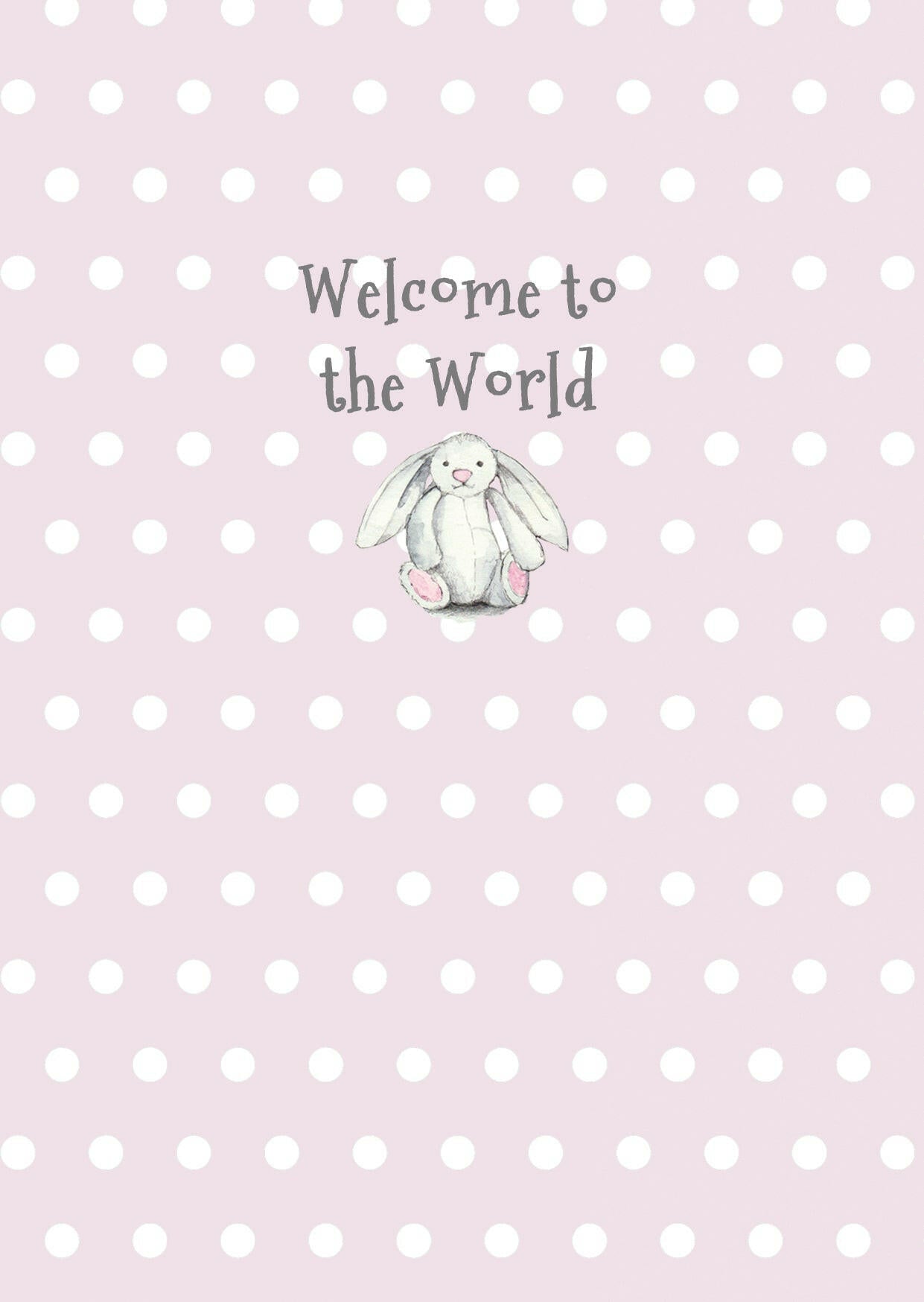 A6 Greeting Card with Ceramic Keepsake - Baby Girl Bunny Greeting & Note Cards Crumble and Core   