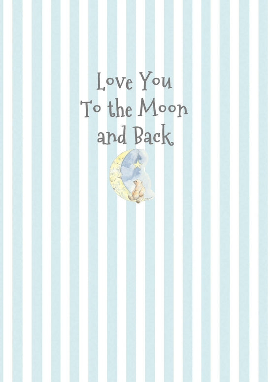 A6 Greeting Card with Ceramic Keepsake - Bear and Moon Greeting & Note Cards Crumble and Core   