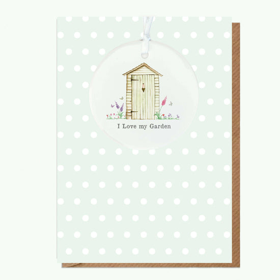 A6 Greeting Card with Ceramic Keepsake - Garden Shed Greeting & Note Cards Crumble and Core   