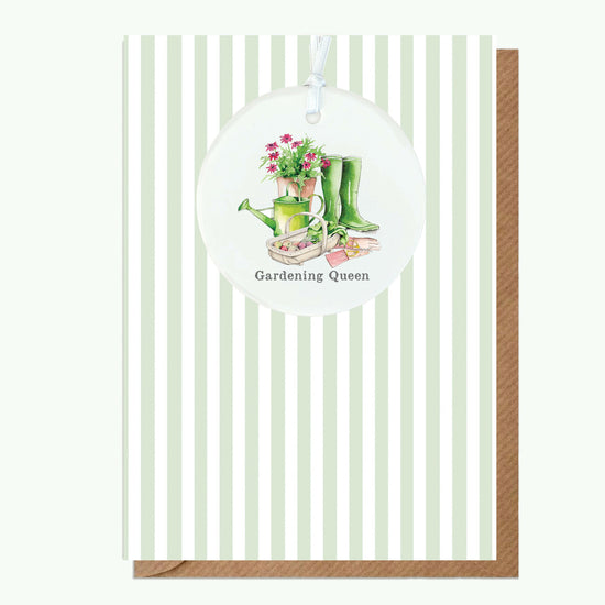 A6 Greeting Card with Ceramic Keepsake - Gardening Queen Greeting & Note Cards Crumble and Core   