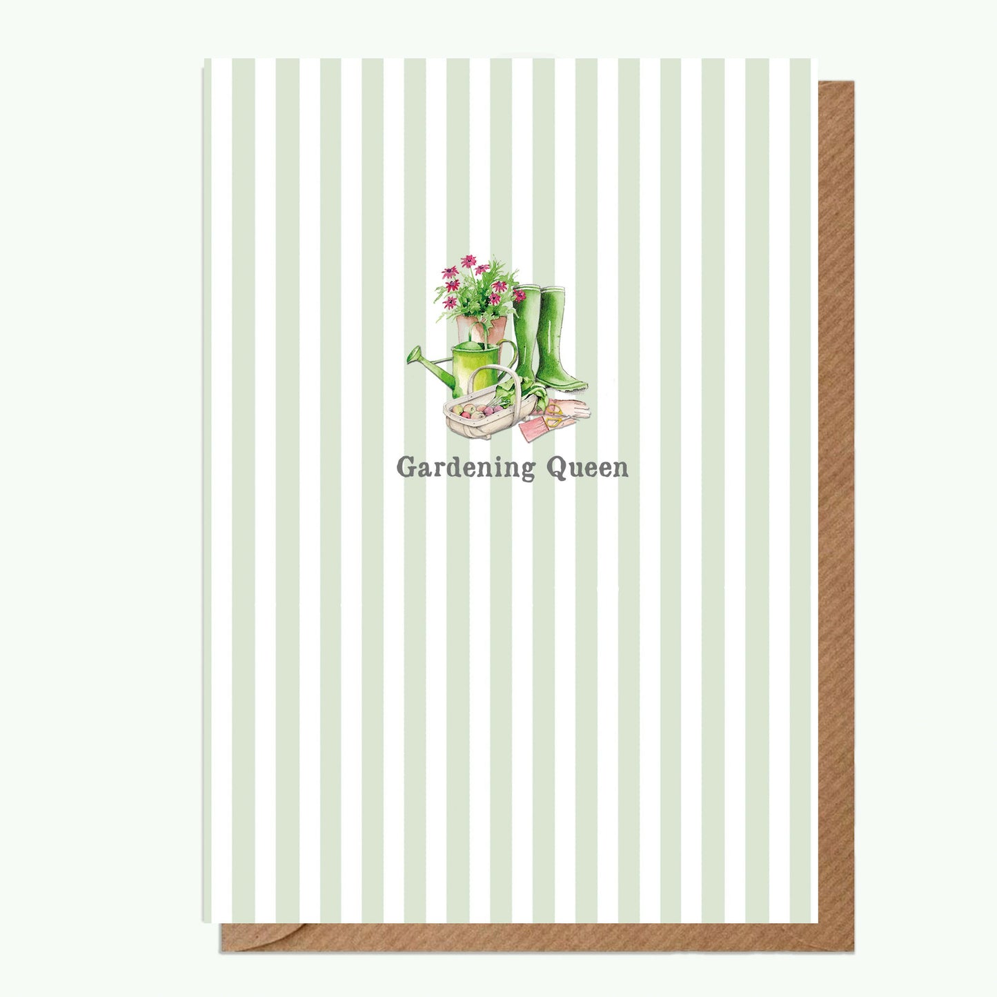 A6 Greeting Card with Ceramic Keepsake - Gardening Queen Greeting & Note Cards Crumble and Core   