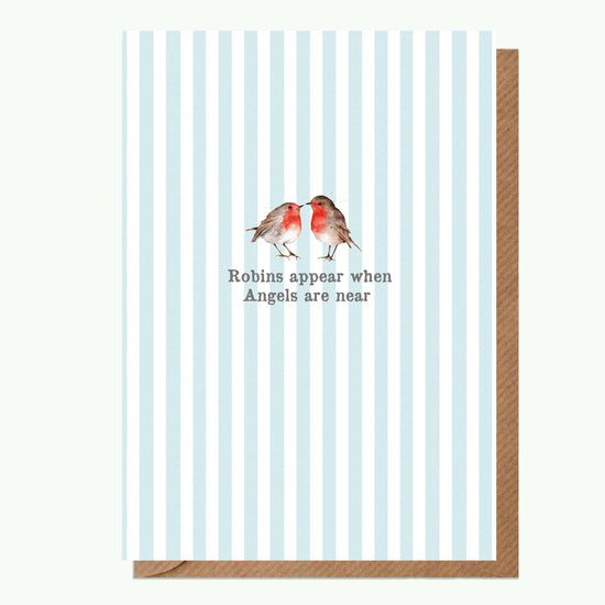 A6 Greeting Card with Ceramic Keepsake - Robins Appear Greeting & Note Cards Crumble and Core   