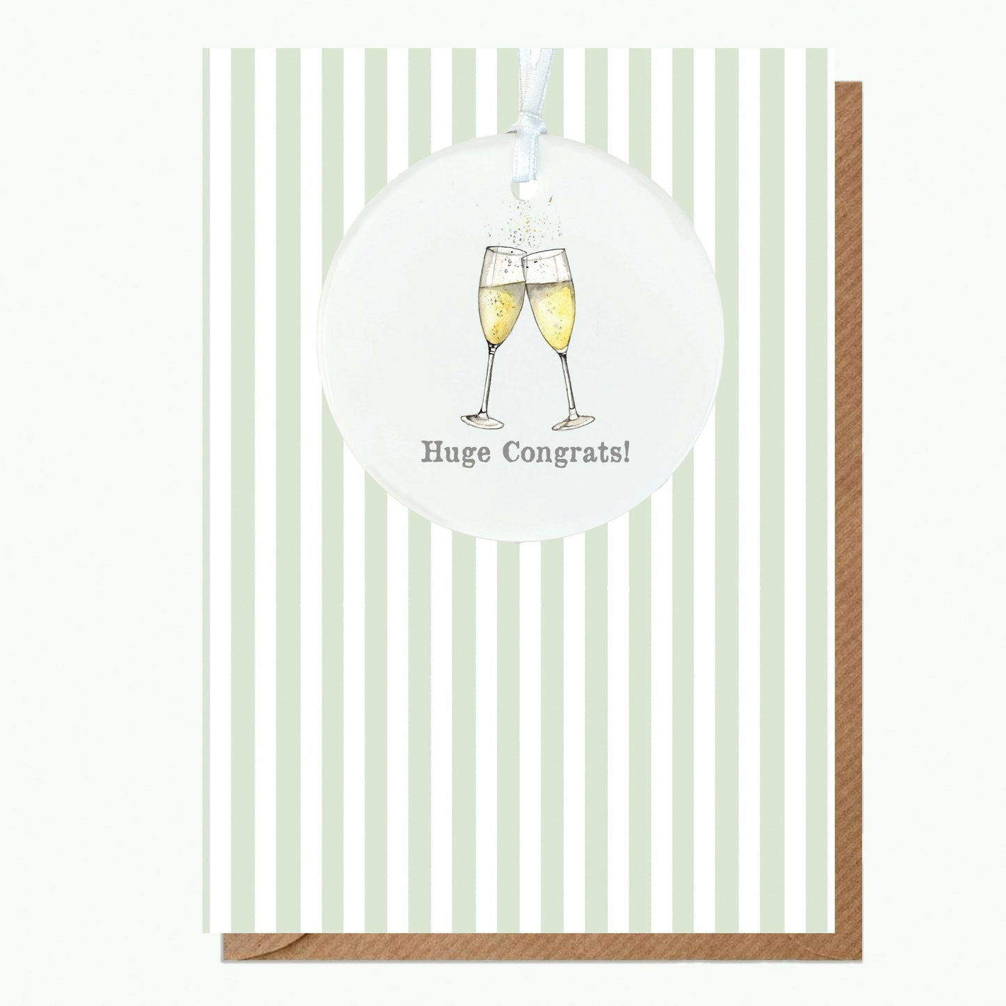 A6 Greeting Card with Ceramic Keepsake - Bubbles Congrats Greeting & Note Cards Crumble and Core   