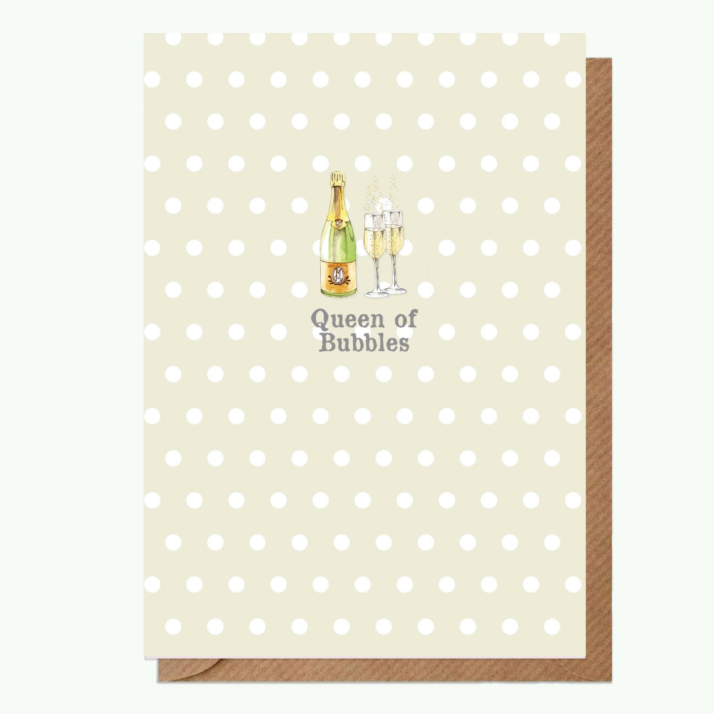 A6 Greeting Card with Ceramic Keepsake - Bubbly Queen Greeting & Note Cards Crumble and Core   