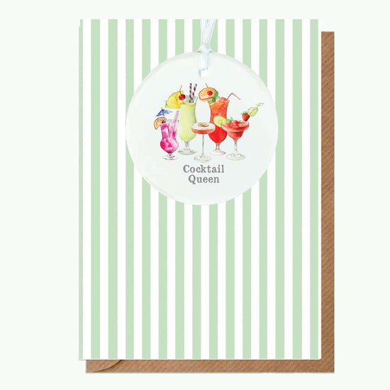 A6 Greeting Card with Ceramic Keepsake - Cocktail Queen Greeting & Note Cards Crumble and Core   