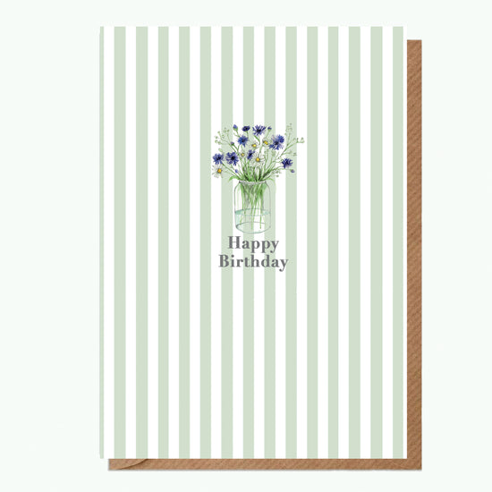 A6 Greeting Card with Ceramic Keepsake - Cornflowers Happy Birthday