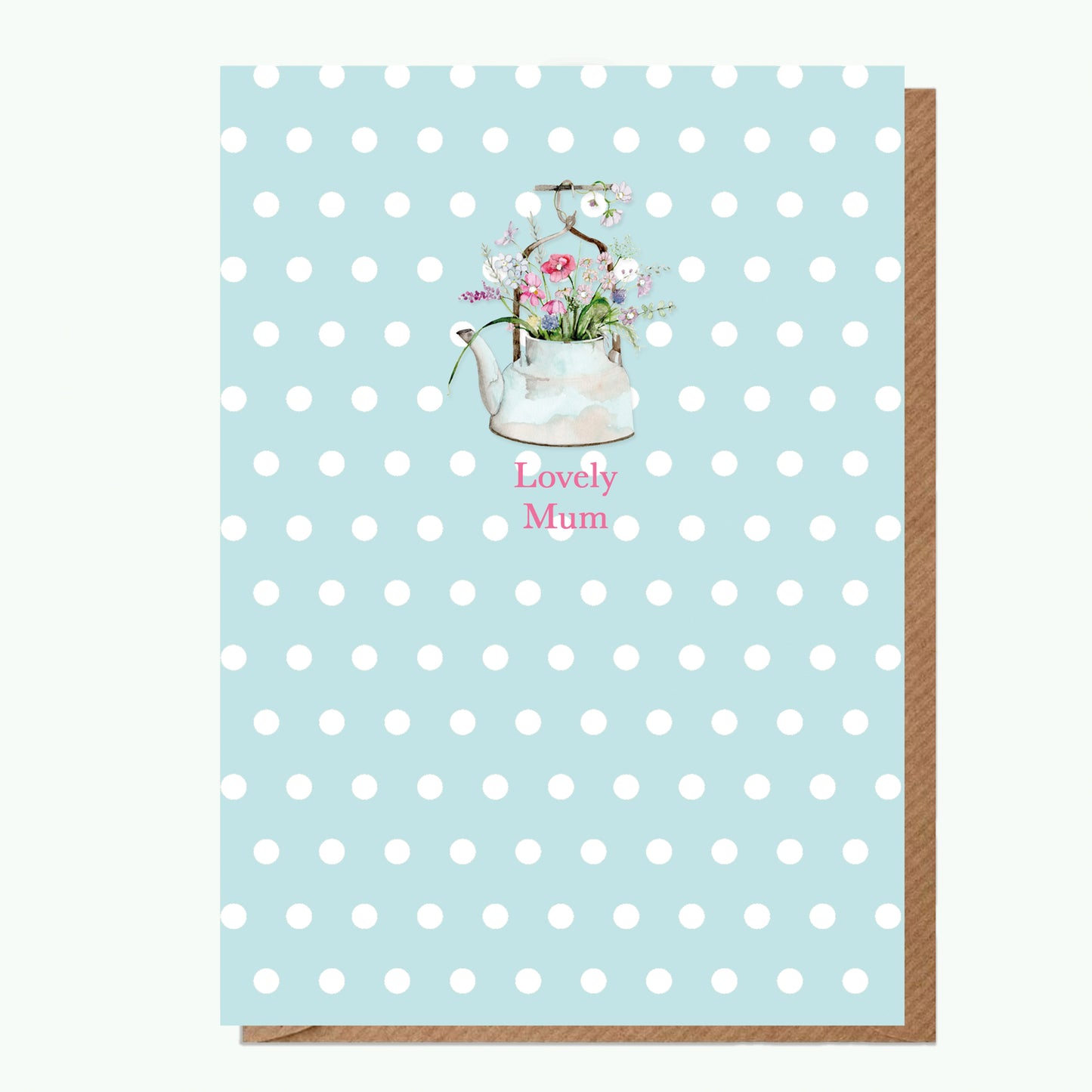 A6 Greeting Card with Ceramic Keepsake - Kettle Lovely Mum