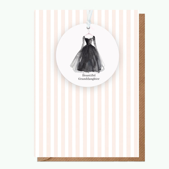 Birthday Card  Keepsake Hanging Ceramic Decoration - Party Dress