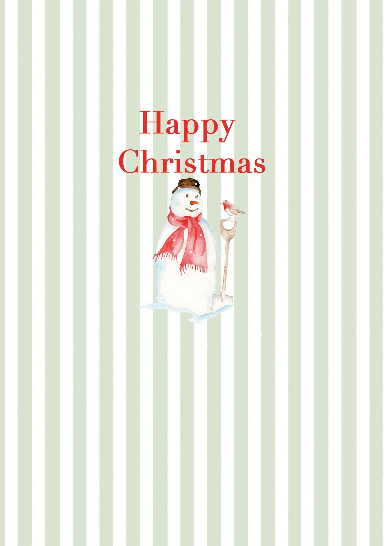 A6 Greeting Card with Ceramic Keepsake -Christmas Snowman Greeting & Note Cards Crumble and Core   