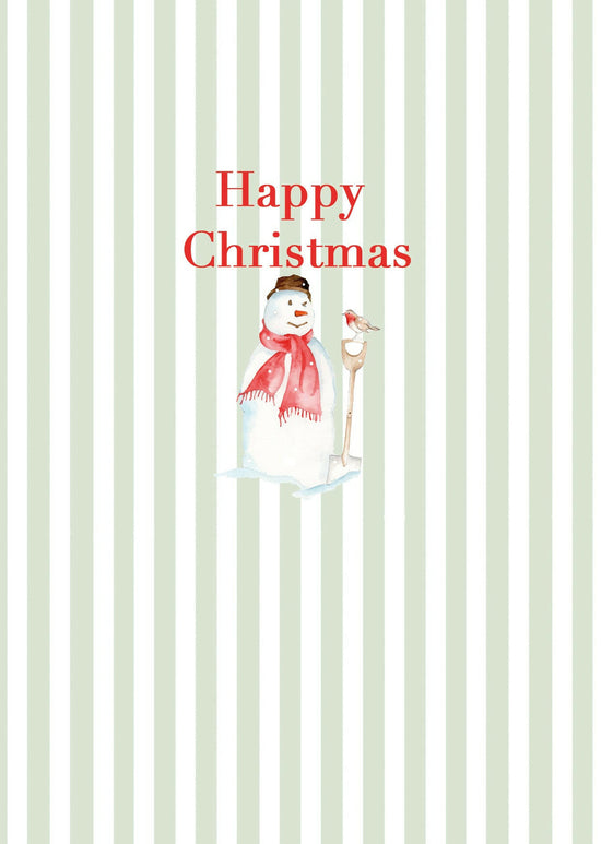 A6 Greeting Card with Ceramic Keepsake -Christmas Snowman Greeting & Note Cards Crumble and Core   