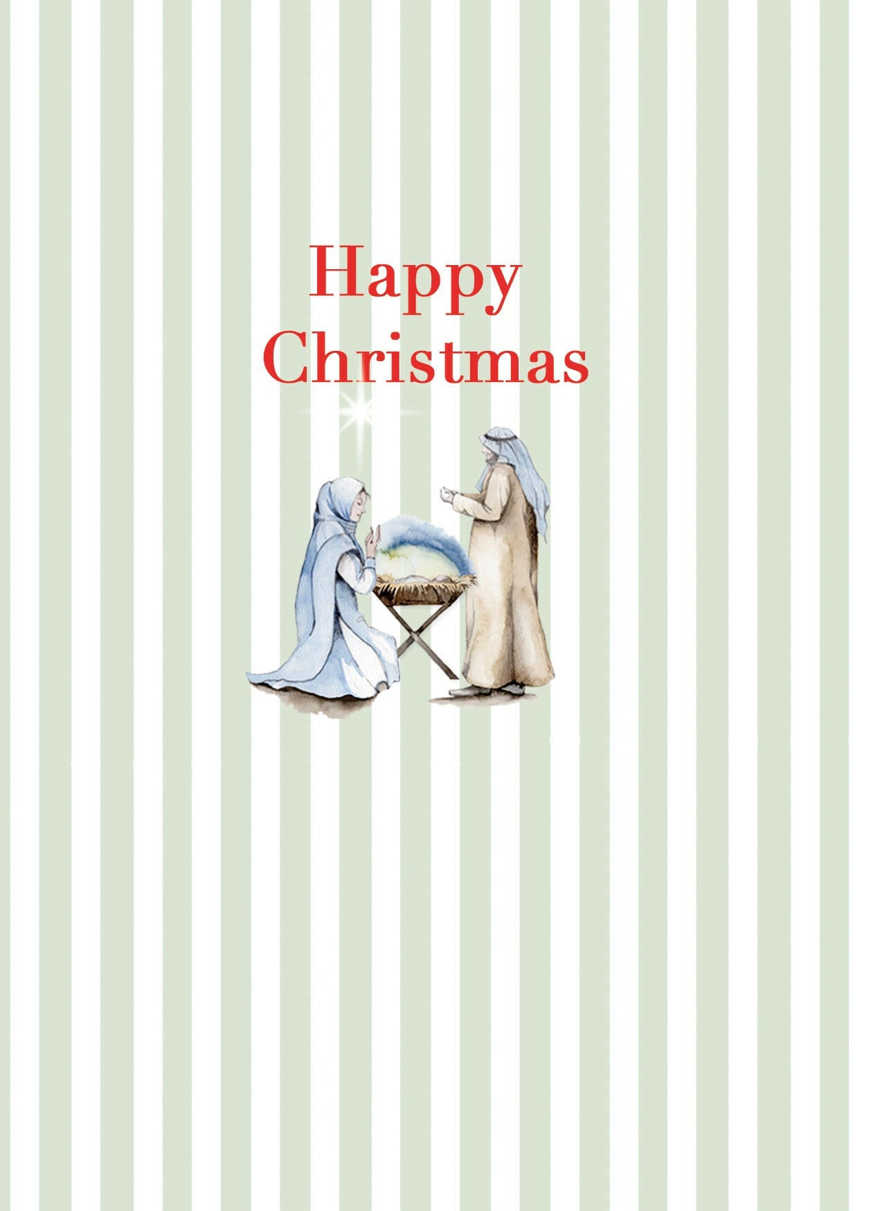 A6 Greeting Card with Ceramic Keepsake -Christmas Nativity Greeting & Note Cards Crumble and Core   