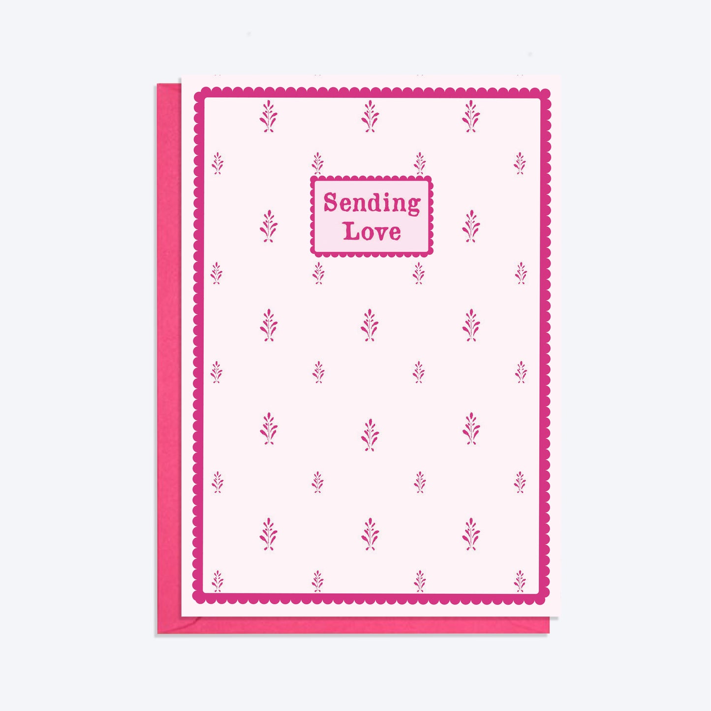 Gold Pearlescent Pendant Necklace and Sending Love Card Gift Set
