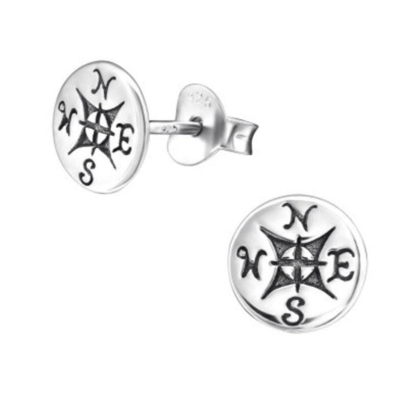 Compass Ear Studs Earrings Crumble and Core   