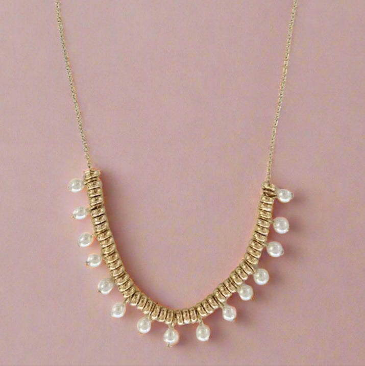 Gold Choker Pearl Necklace