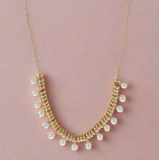 Gold Choker Pearl Necklace