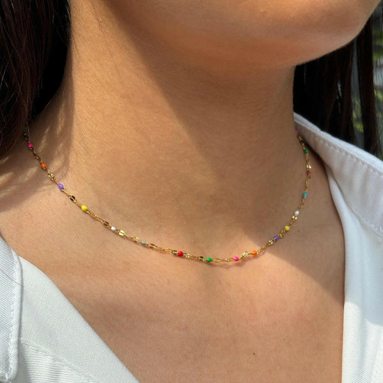 Gold Beaded Necklace and Beautiful Soul Card Gift Set