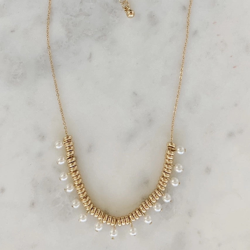 Gold Choker Pearl Necklace