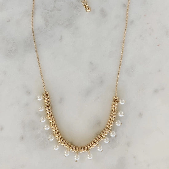 Gold Choker Pearl Necklace