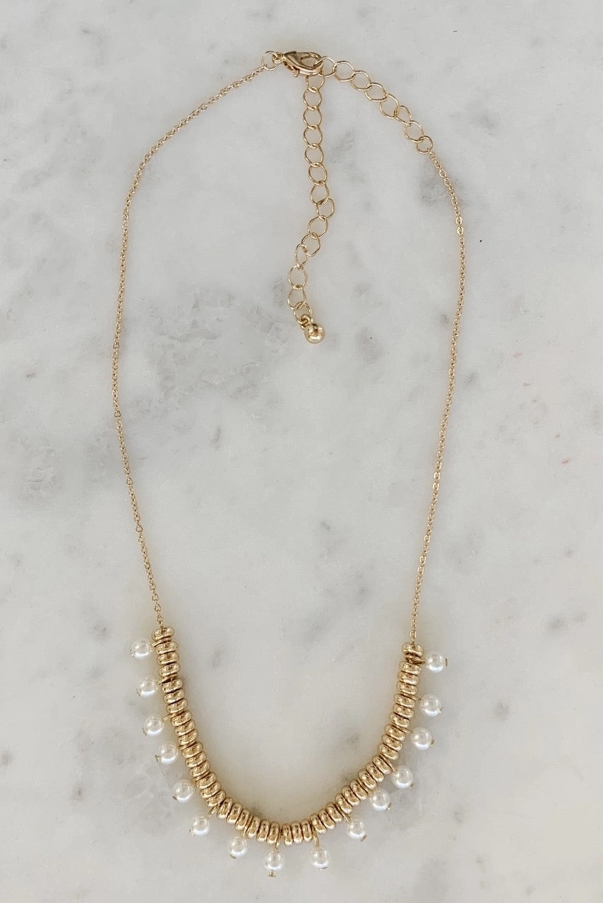 Gold Choker Pearl Necklace