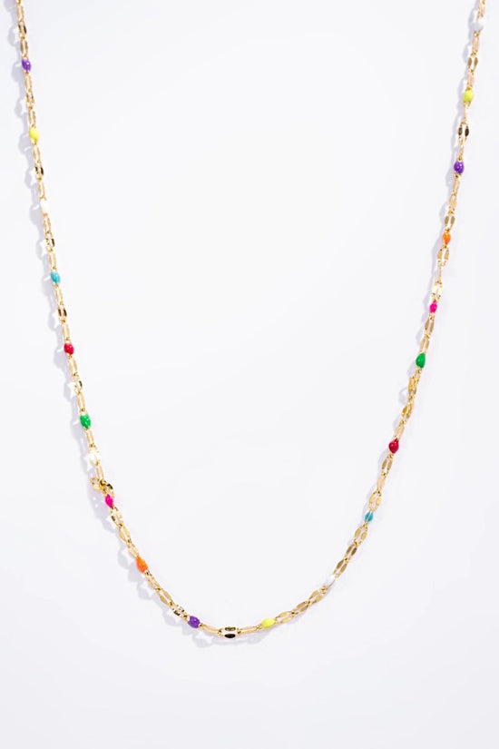 Gold Beaded Necklace and Miss You Card Gift Set