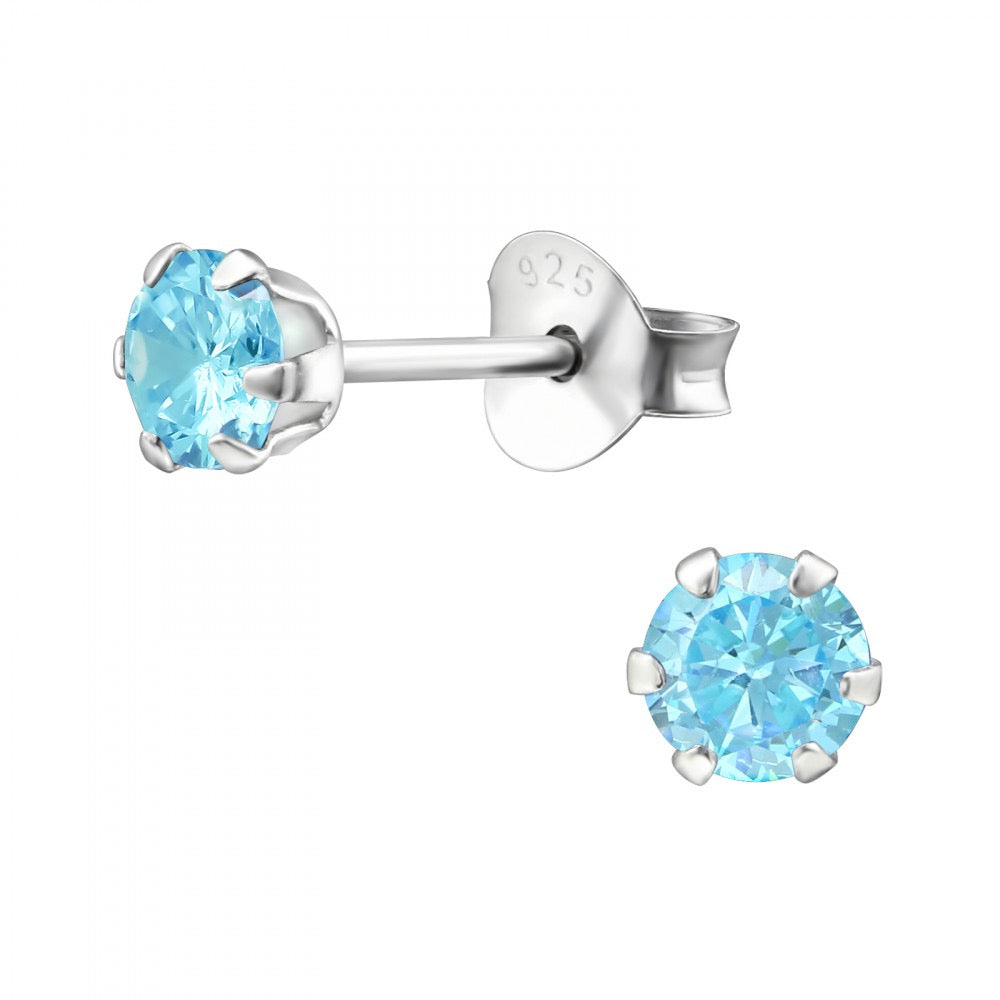 Sterling Silver Stud Earrings – Classic 925 Silver Studs in Gift Box for New Mum
