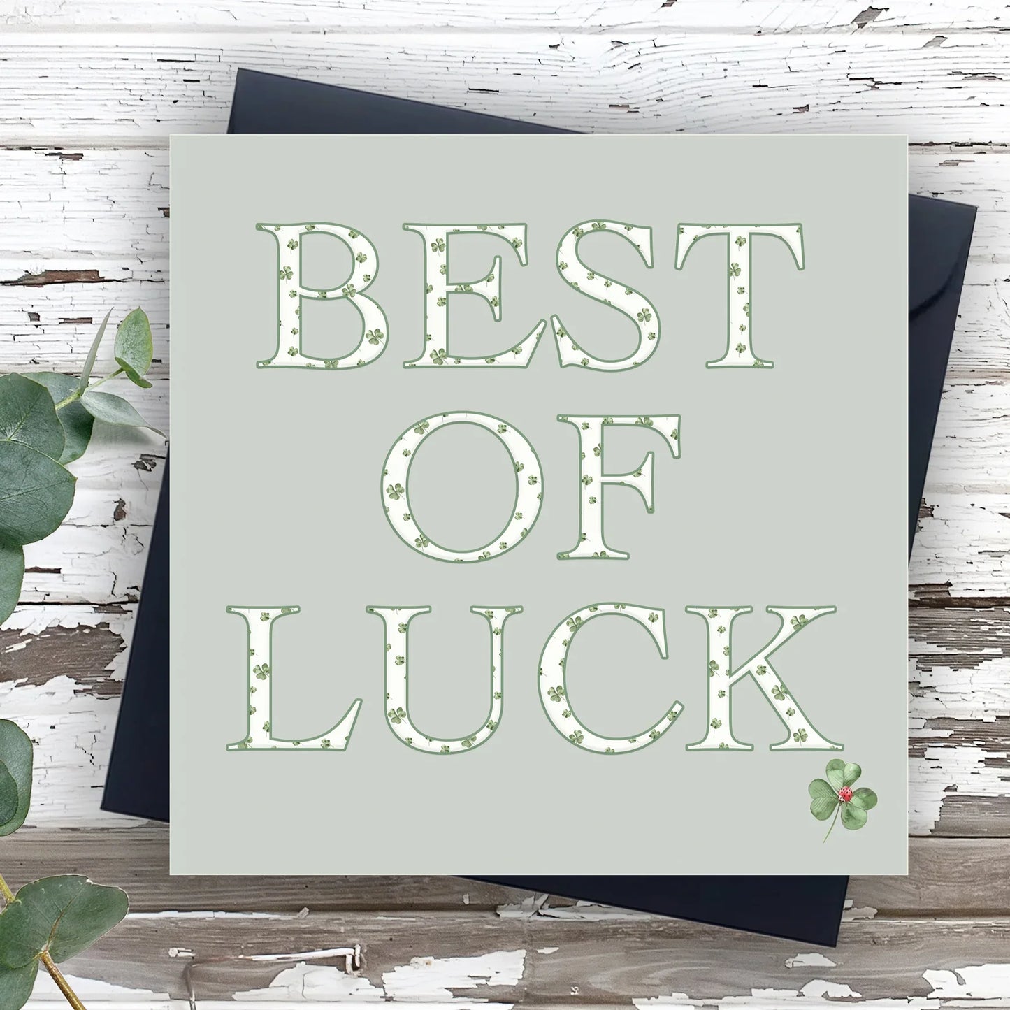 Good Luck Letters Greeting Card-Perfect Good Luck Greeting Card