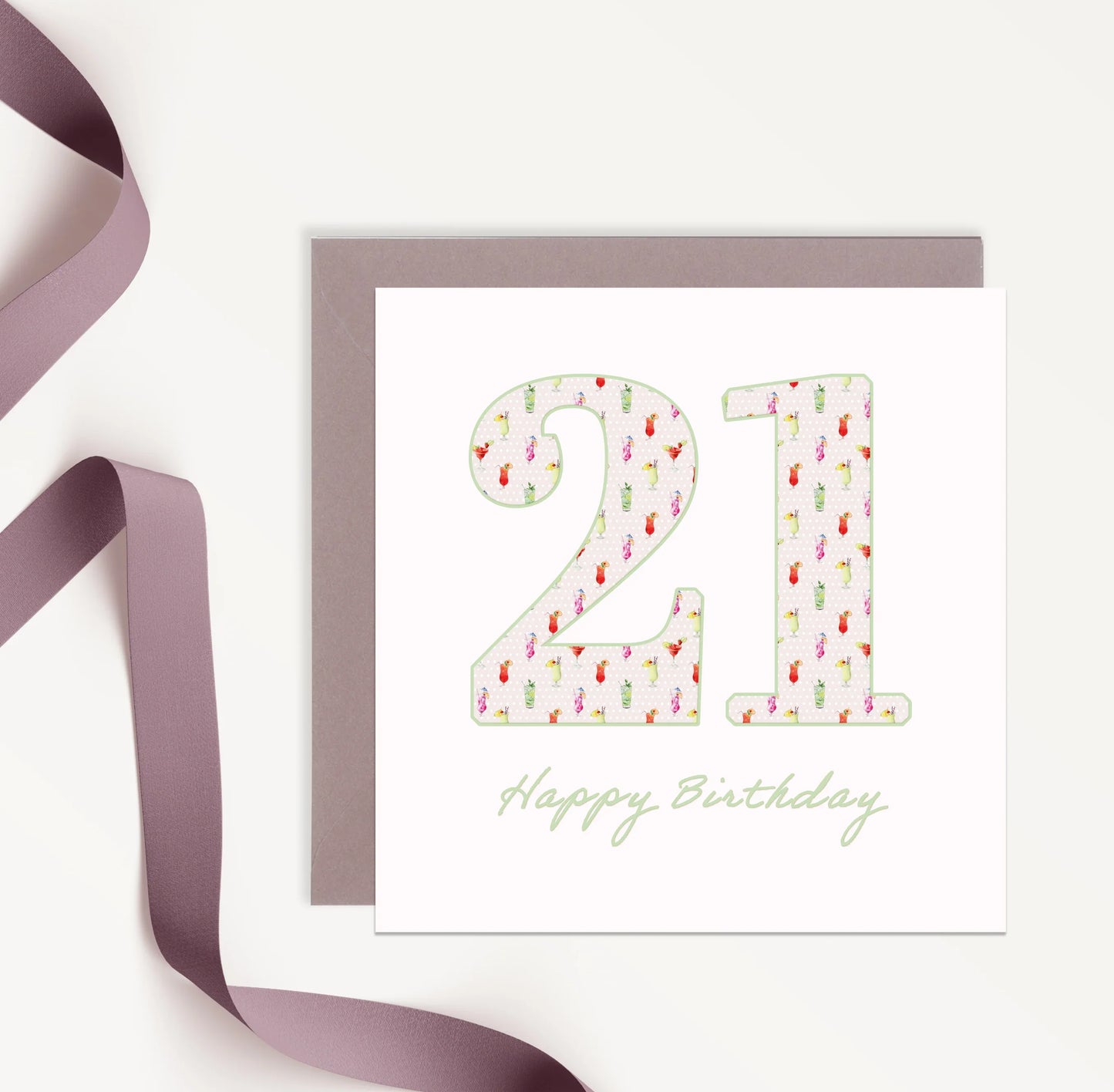 Aged 21 Letters Greeting Card-Perfect 21st Birthday Greeting Card
