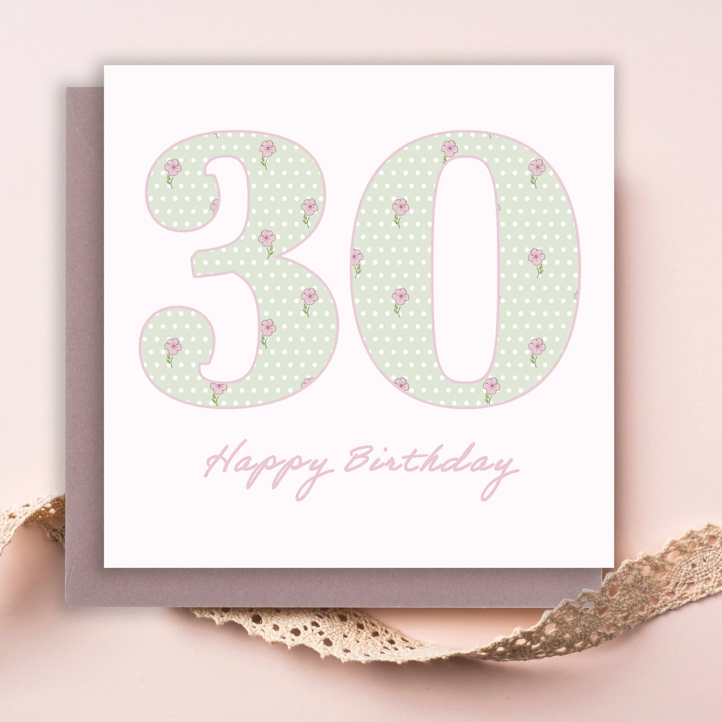 Aged 30 Letters Greeting Card-Perfect 30th Birthday Greeting Card