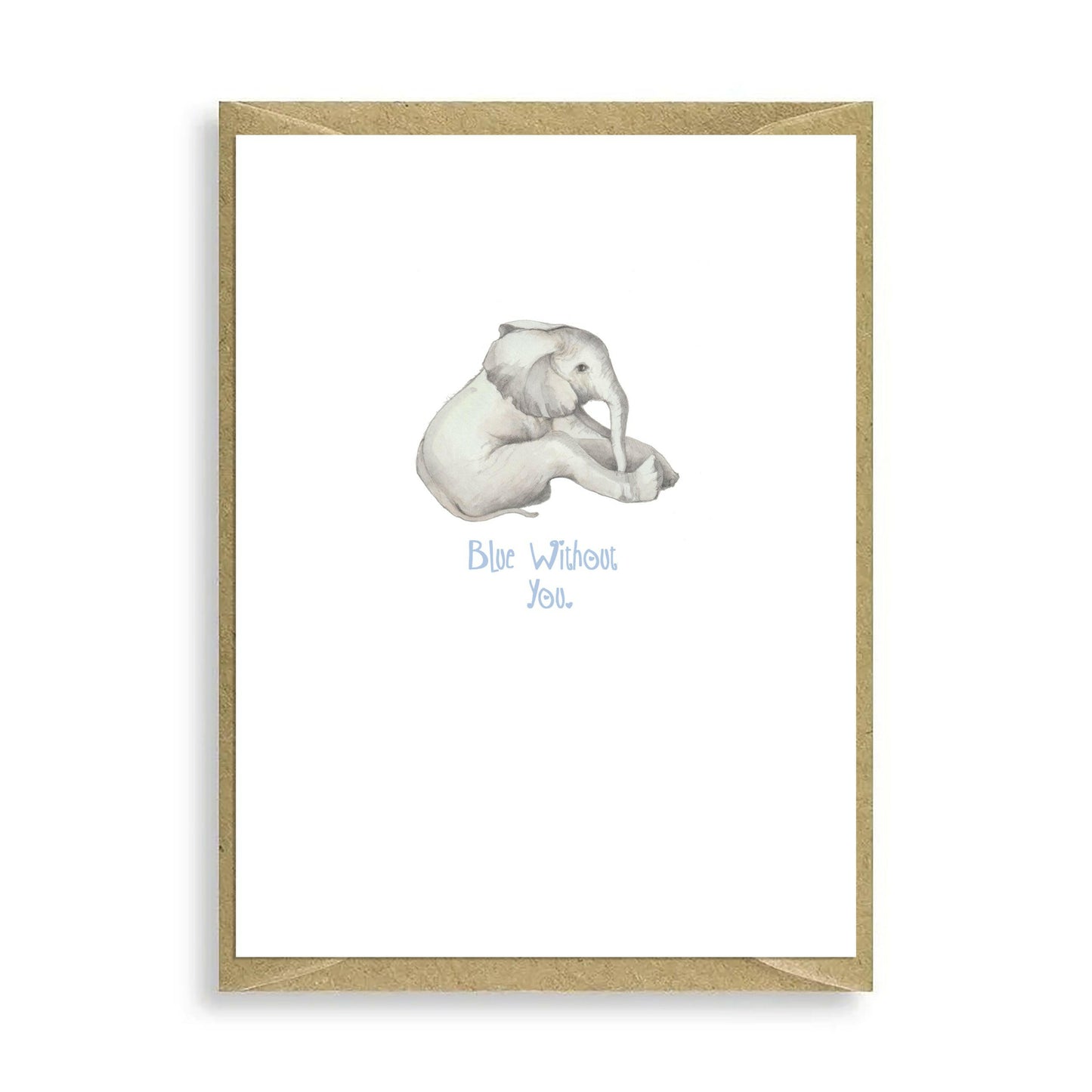 Ele Blue Without You Mini Card Greeting & Note Cards Crumble and Core   