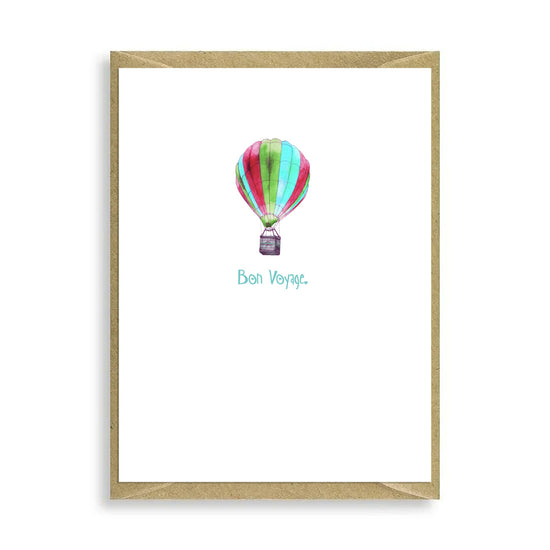 Hot Air Balloon Bon Voyage Mini Card Greeting & Note Cards Crumble and Core   