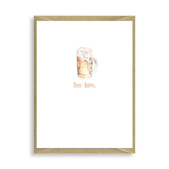 Beer Token Mini Card Greeting & Note Cards Crumble and Core   