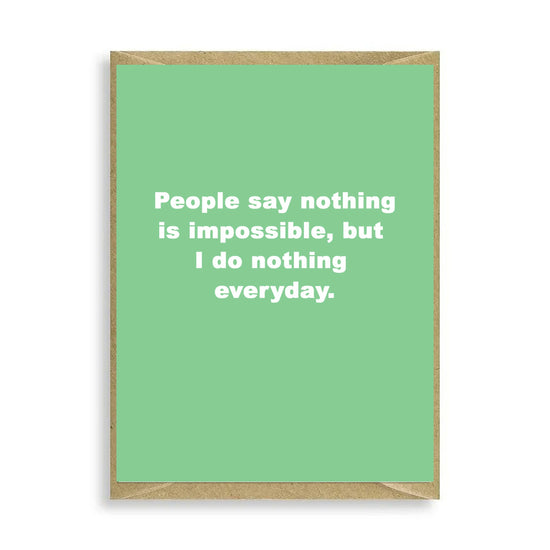 People Say Nothing Mini Card Greeting & Note Cards Crumble and Core   