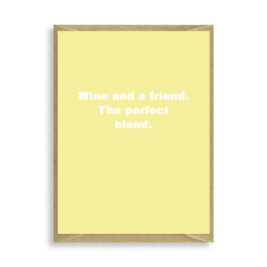 Wine and a Friend Mini Card Greeting & Note Cards Crumble and Core   