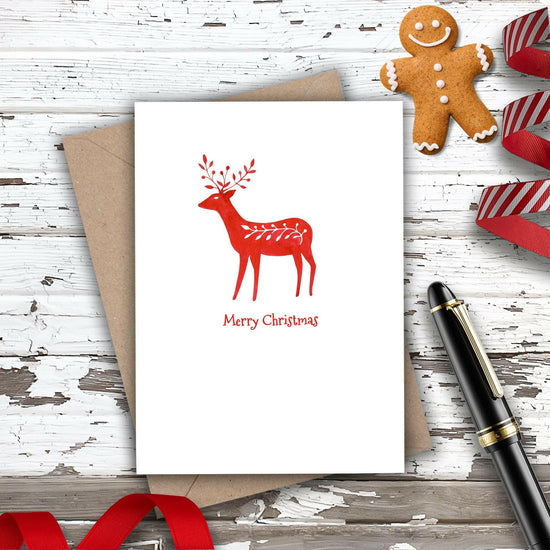 Christmas Nordic Reindeer Mini Card