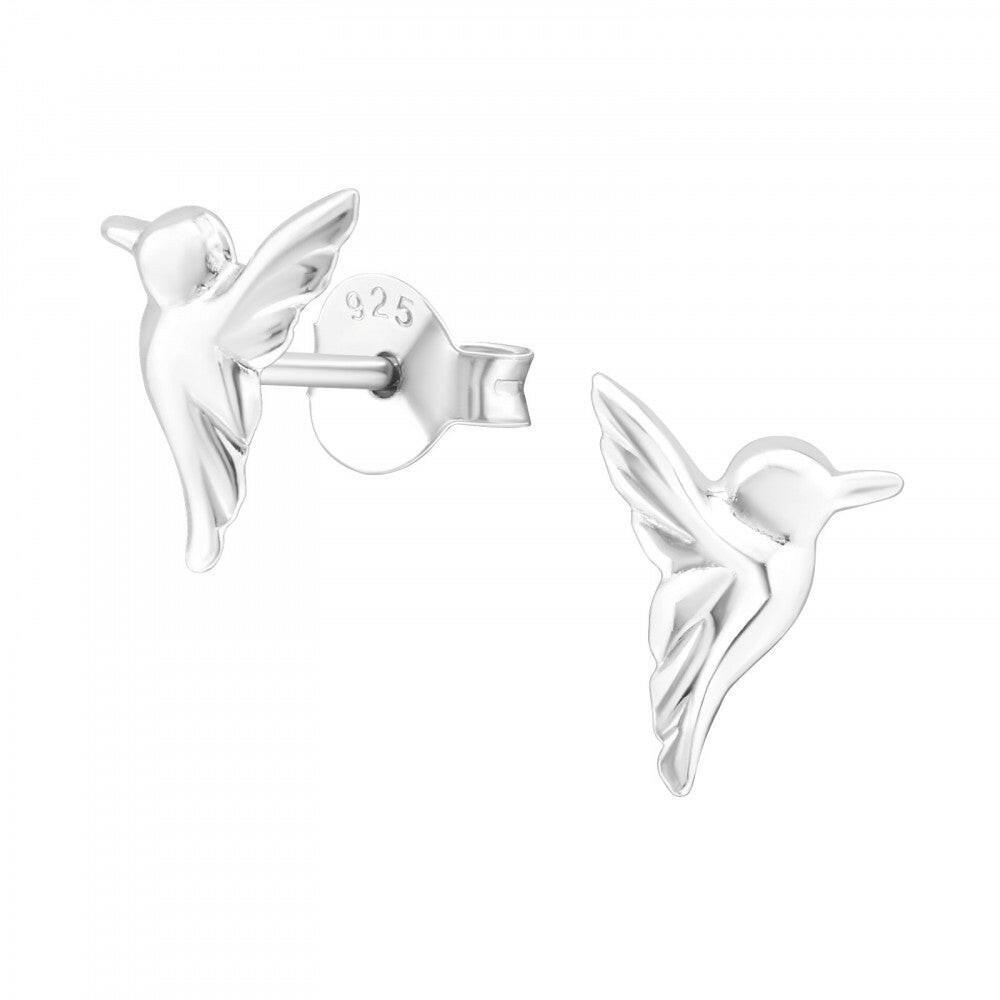 Silver Hummingbird Stud Earrings - Elegant and Unique Jewellery for Any Occasion