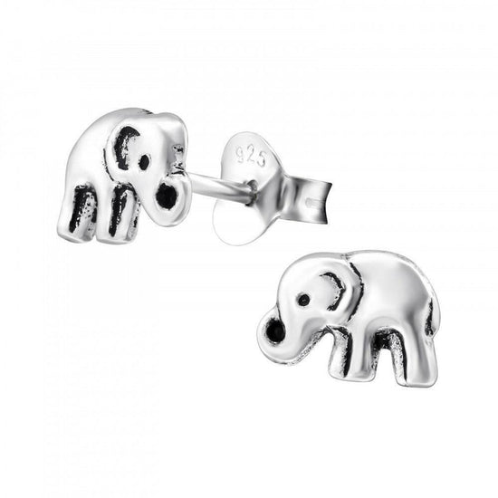 Silver Elephant Stud Earrings -  Animal-inspired Jewellery