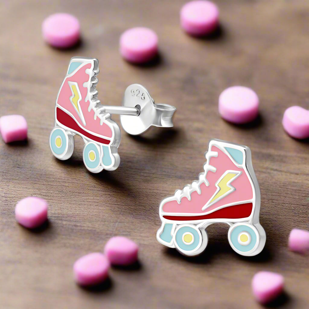 Silver Roller Boot Stud Earrings - Stylish and Unique Jewellery Jewellery